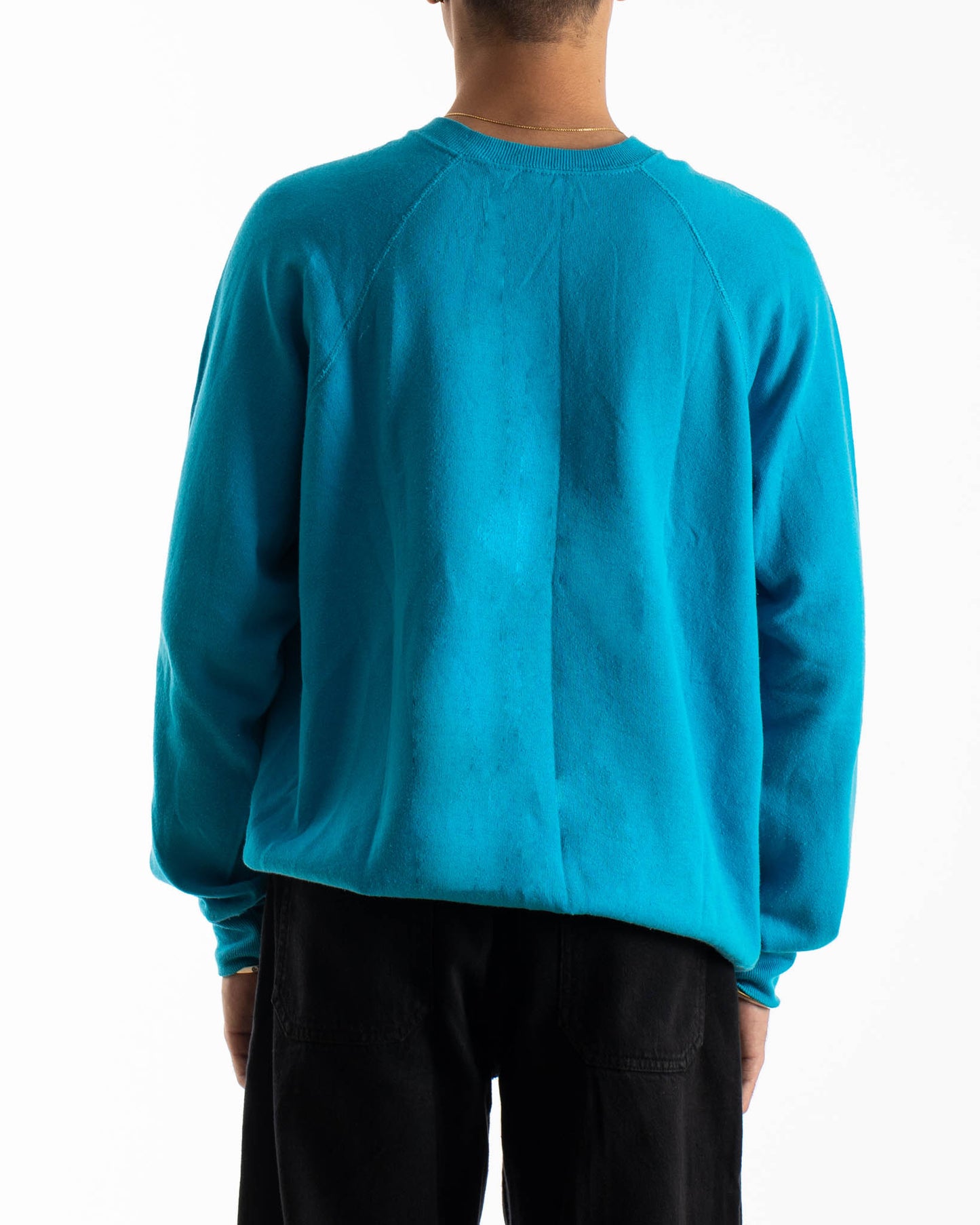 Vintage 90'S Lee Made In Usa Forest Birds Crewneck Teal