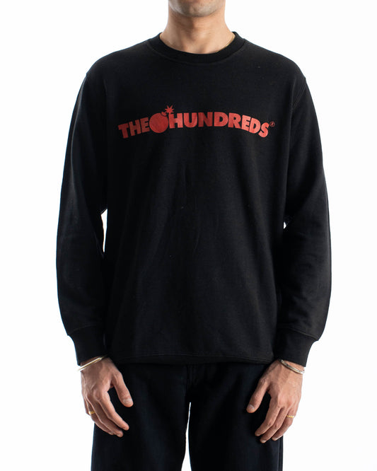 The Hundreds Chest Logo Crewneck Black