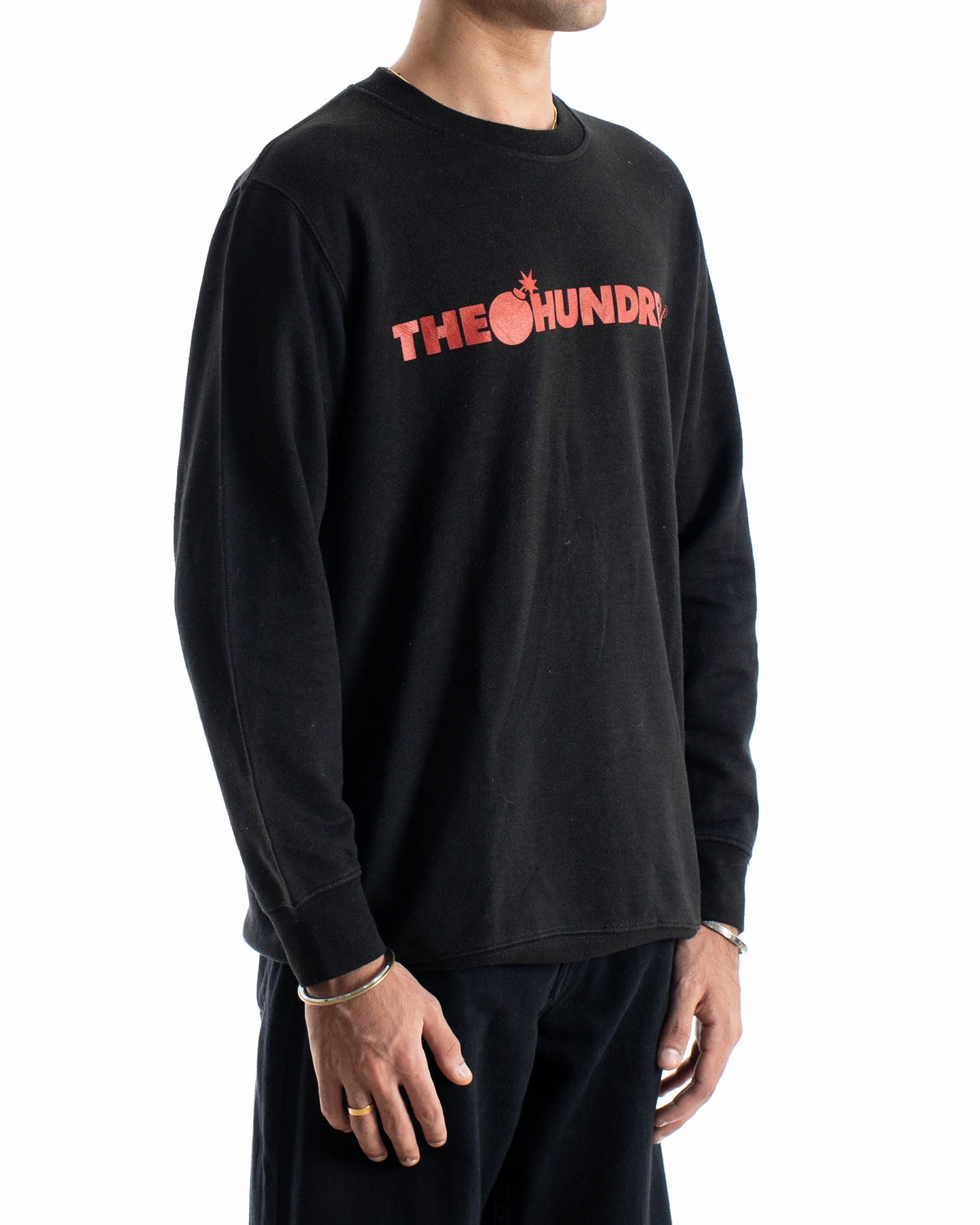 The Hundreds Chest Logo Crewneck Black