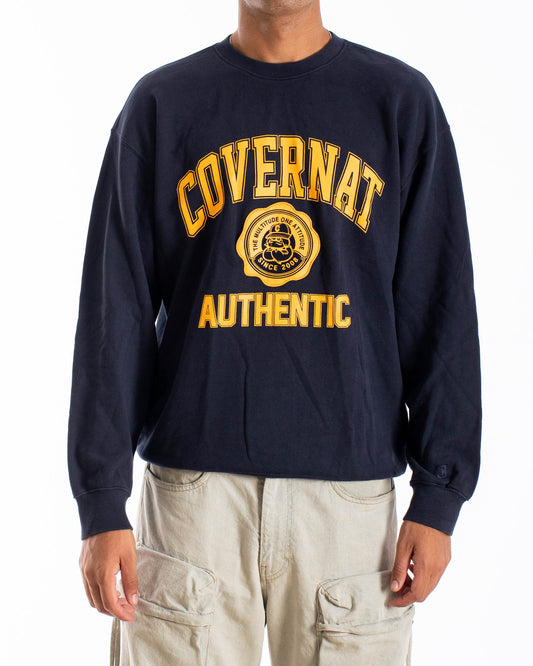 Covernate College Logo Crewneck Navy / Yellow