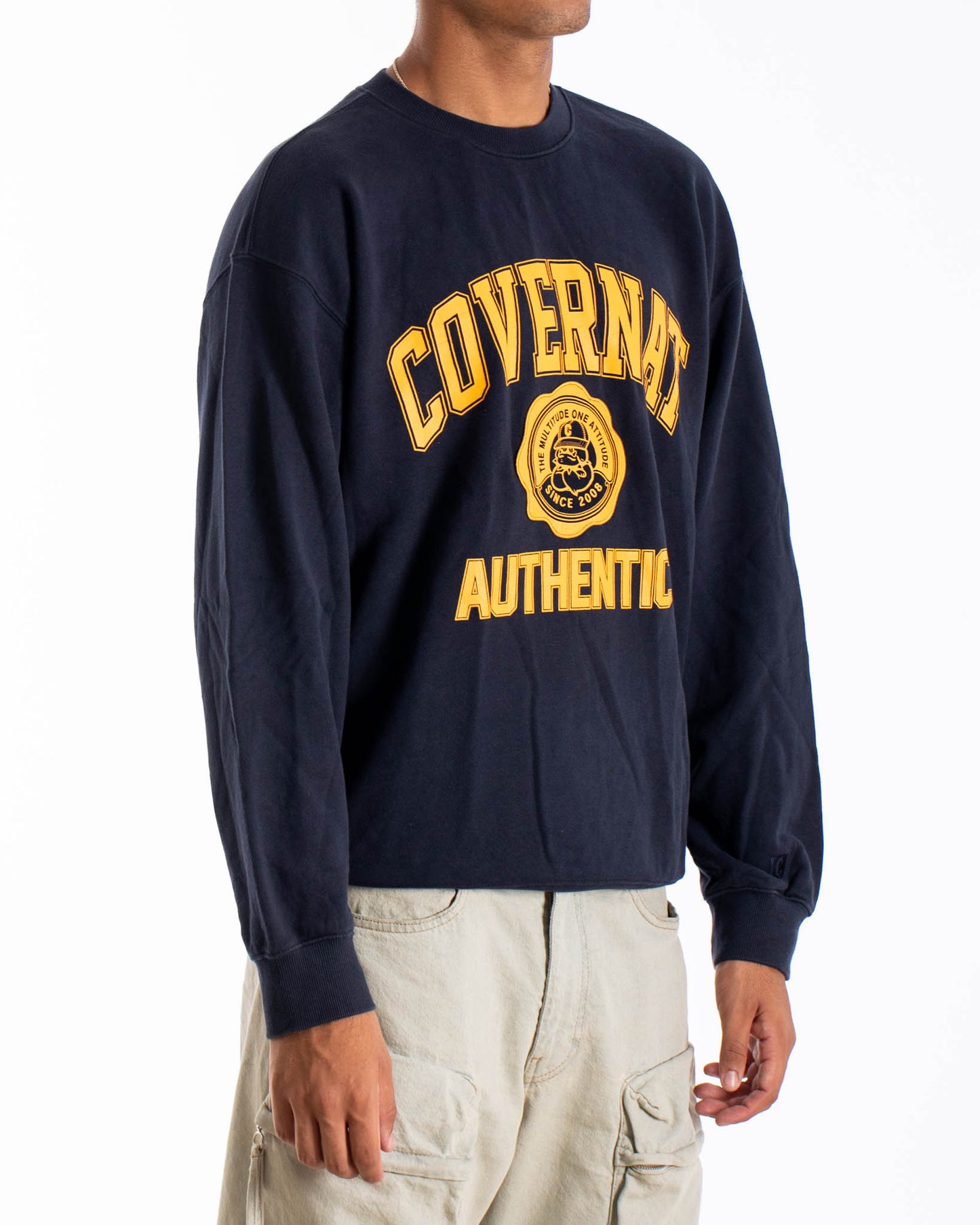 Covernate College Logo Crewneck Navy / Yellow