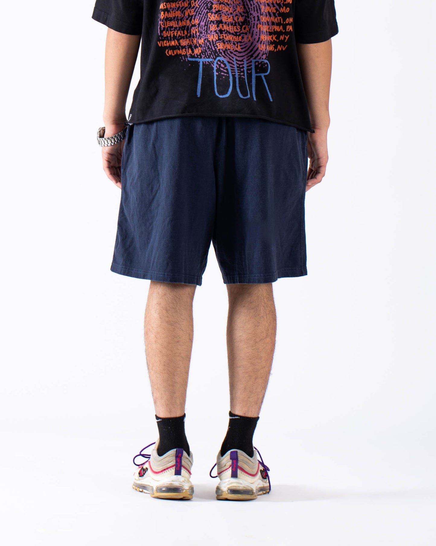 Vintgage Champion Drawstring Shorts Navy