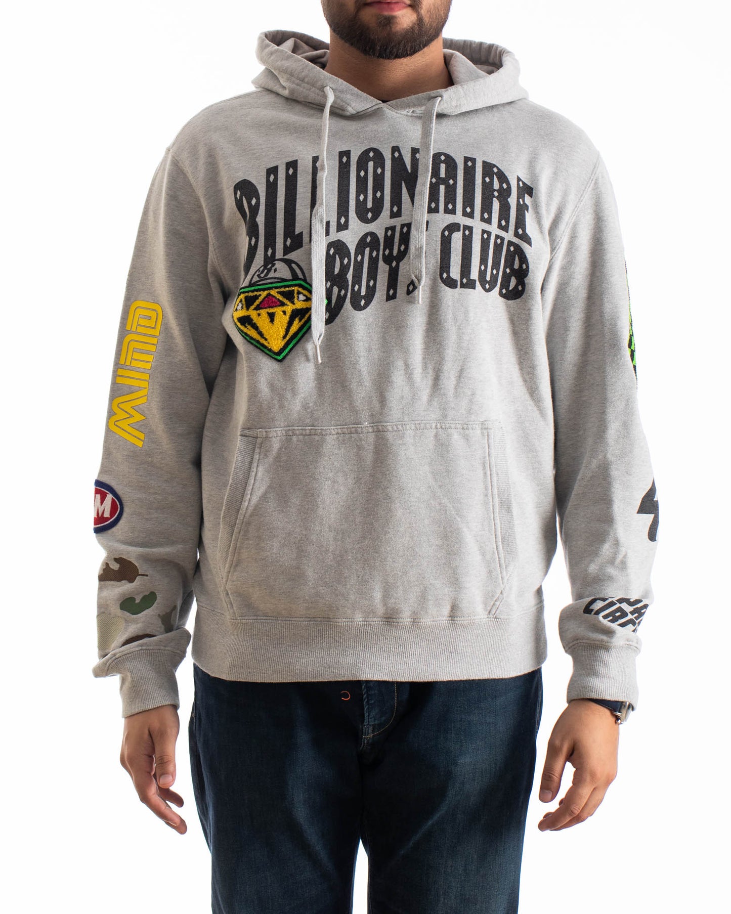 Billionaire Boys Club SPace Circuit Pullover Hoodie In Heather Grey