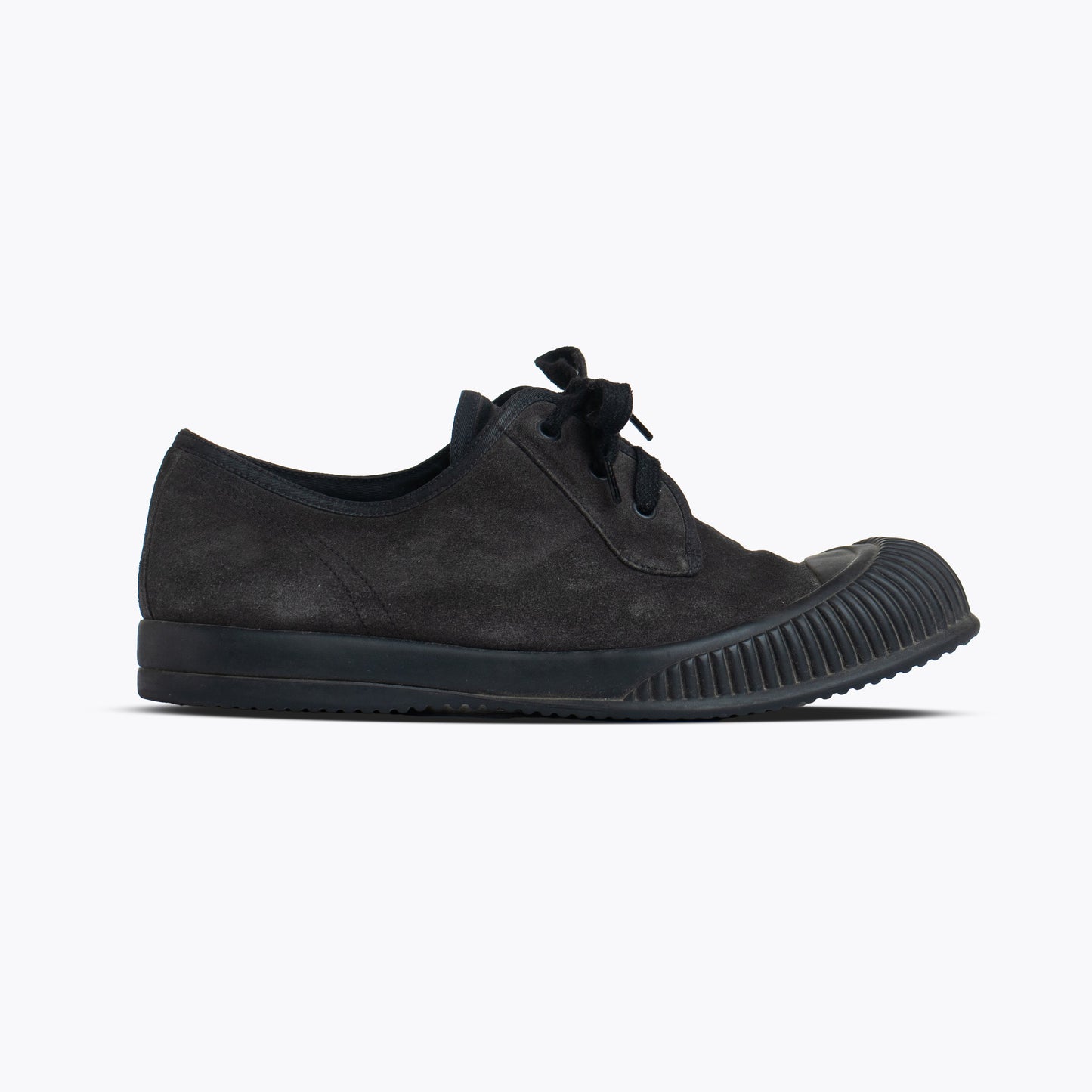 Prada Linea Rossa Black Canvas Low Top Sneakers