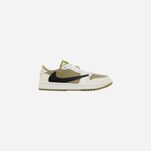 JORDAN 1 RETRO LOW GOLF TRAVIS SCOTT NEUTRAL OLIVE