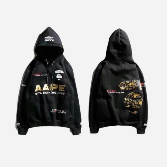 AAPE AUDI R8 BLACK HOODIE