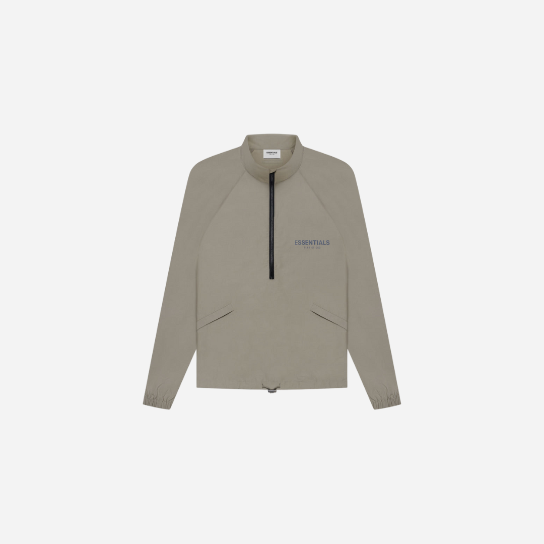 FEAR OF GOD ESSENTIALS HALF-ZIP TRACK JACKET TAUPE