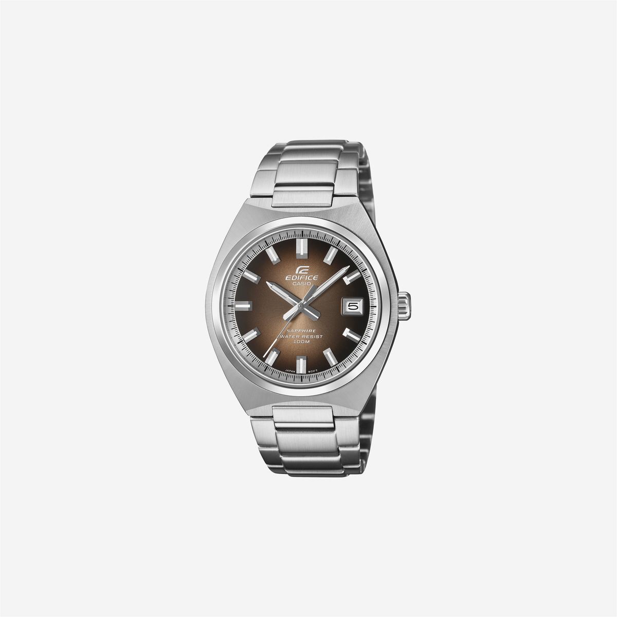 Casio Edifice EFB-109D-5AVDF Quartz Brown Dial Analog Stainless Steel Watch