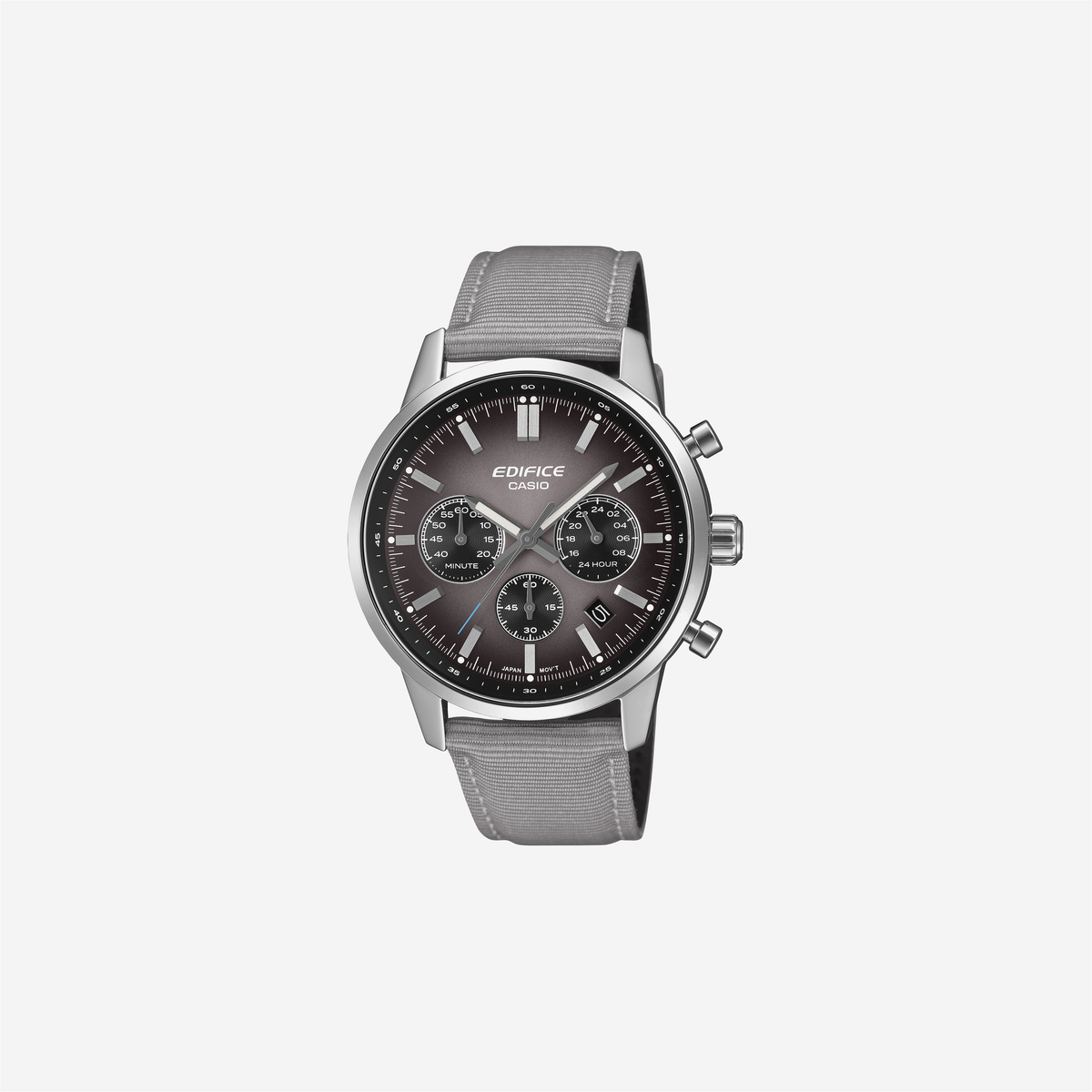 Casio Edifice EFR-575C-8ADF Quartz Grey Dial Chronograph Leather Watch