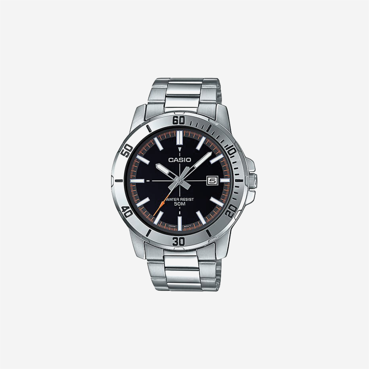 Casio Enticer MTP-VD01D-1E2VUDF Quartz Black Dial Analog Stainless Steel Watch