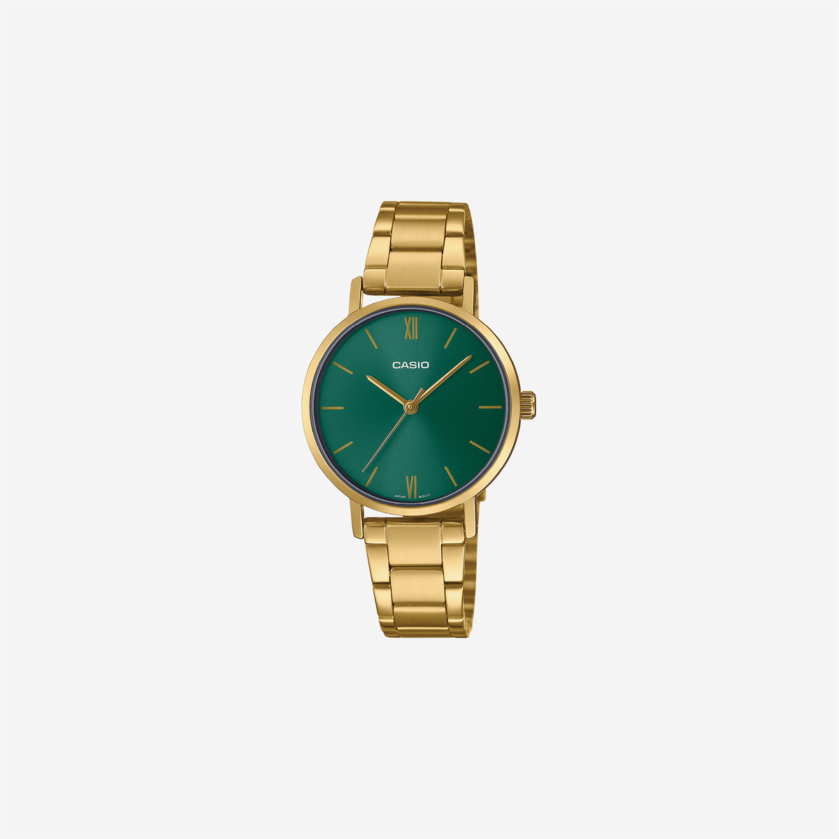 Casio Enticer LTP-VT02G-3AUDF Quartz Green Dial Analog Stainless Steel