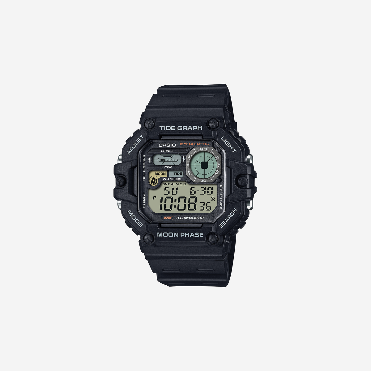 Casio Youth WS-1700H-1AVDF Quartz Black Dial Digital Resin Watch