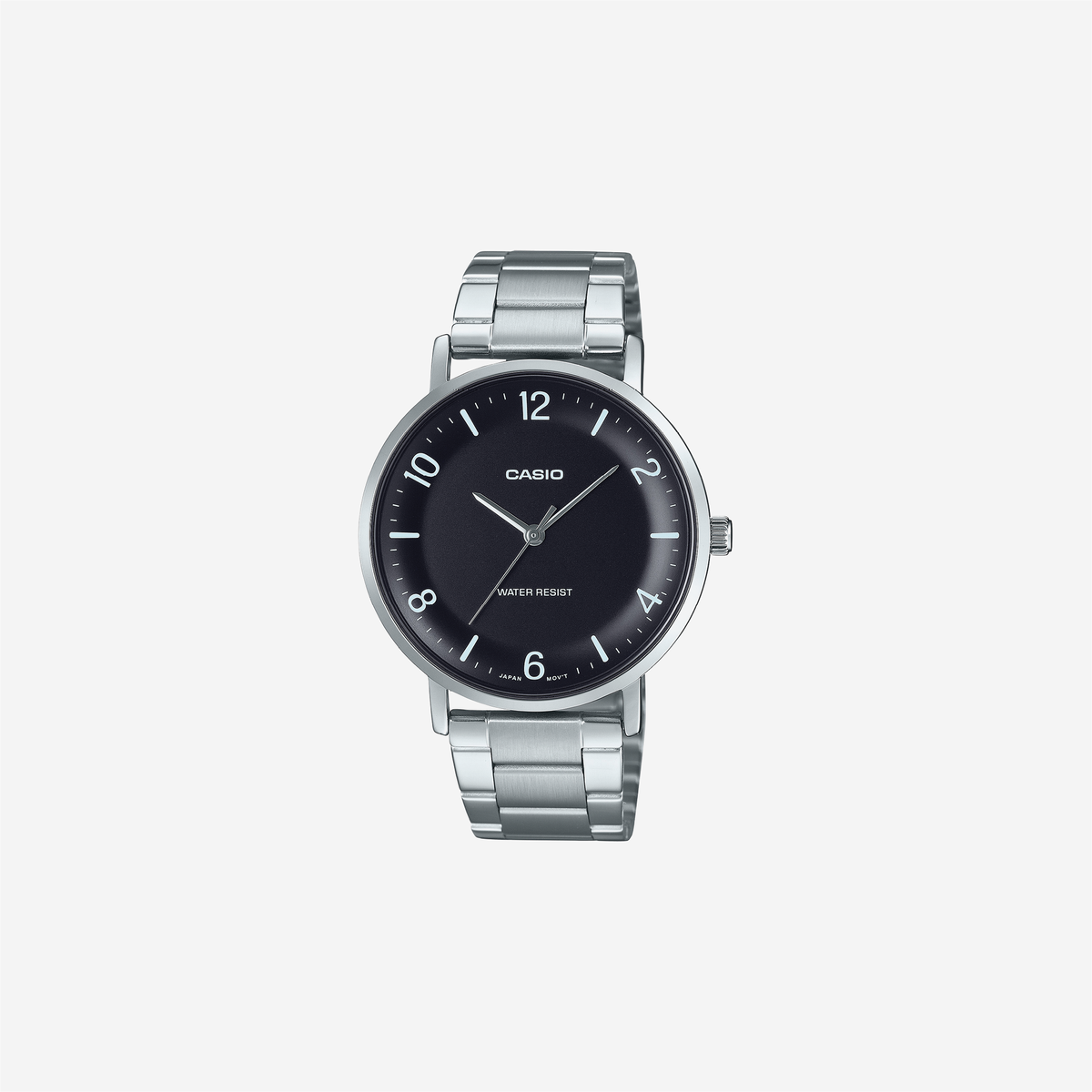 Casio Enticer MTP-VT03D-1BDF Quartz Black Dial Analog Stainless Steel Watch