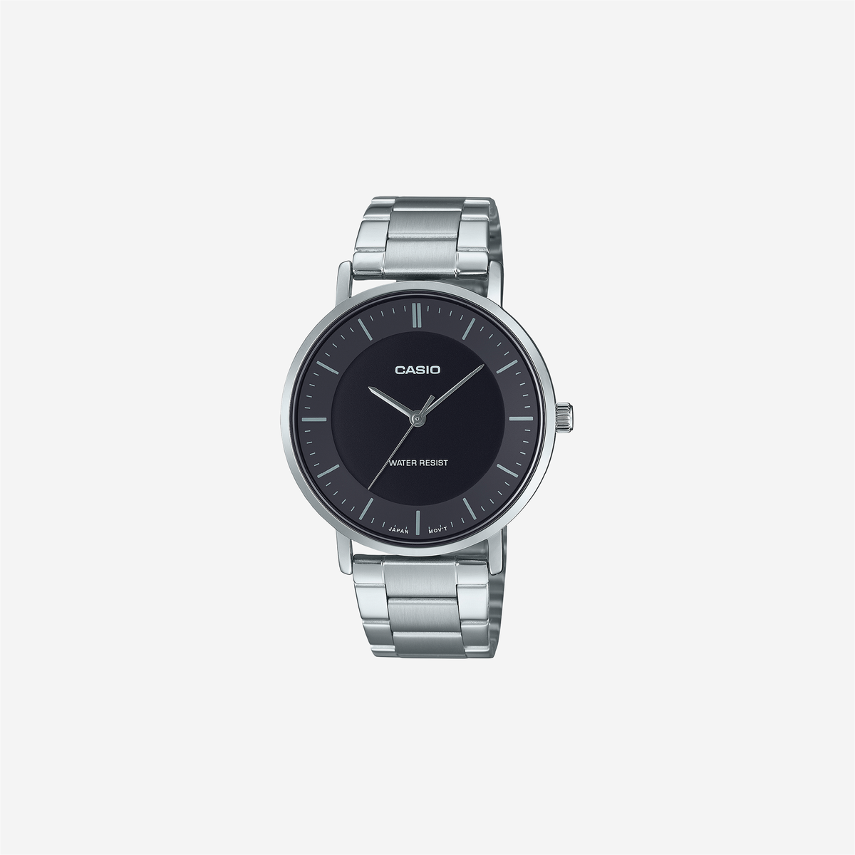 Casio Enticer MTP-VT04D-1EDF Quartz Black Dial Analog Stainless Steel Watch