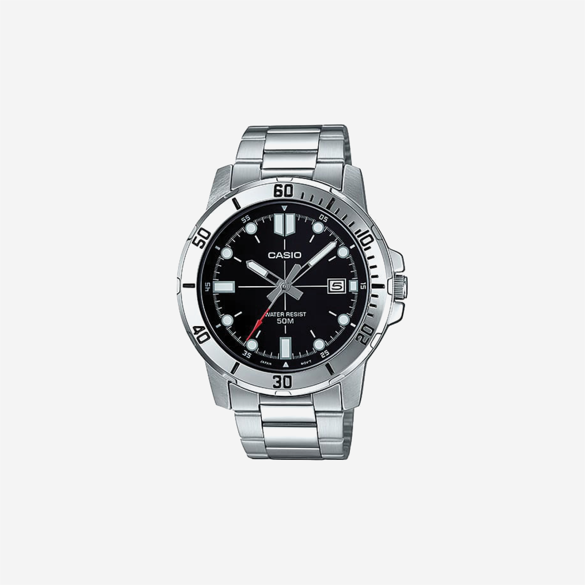 Casio Enticer MTP-VD01D-1EVUDF Quartz Black Dial Analog Stainless Steel Watch