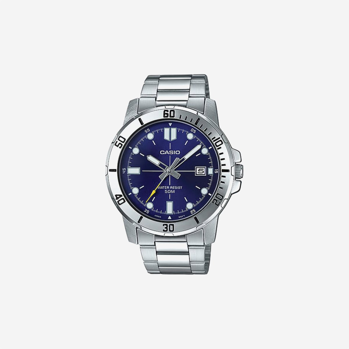 Casio Enticer MTP-VD01D-2EVUDF Quartz Blue Dial Analog Stainless Steel Watch