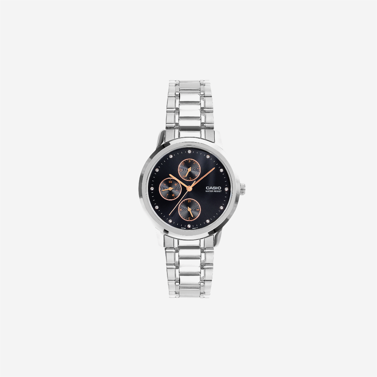 Casio LTP-SN6KD-1A Quartz Black Dial Analog Stainless Steel Watch