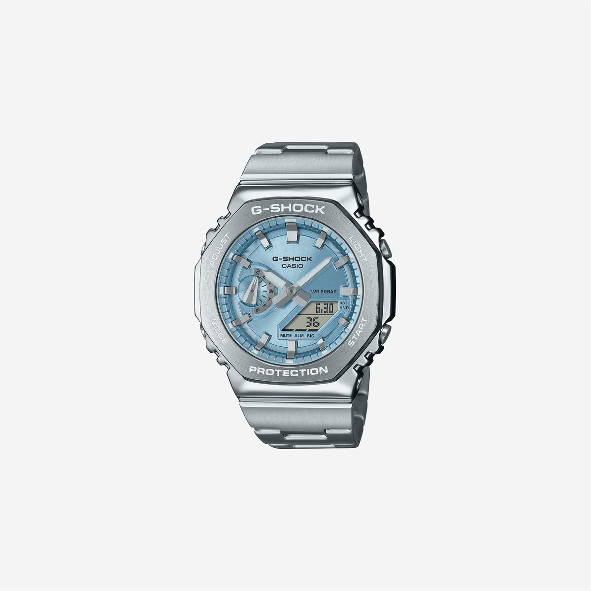Casio G-Shock GM-2110D-2ADR Quartz Blue Dial Analog-Digital Stainless Steel Watch