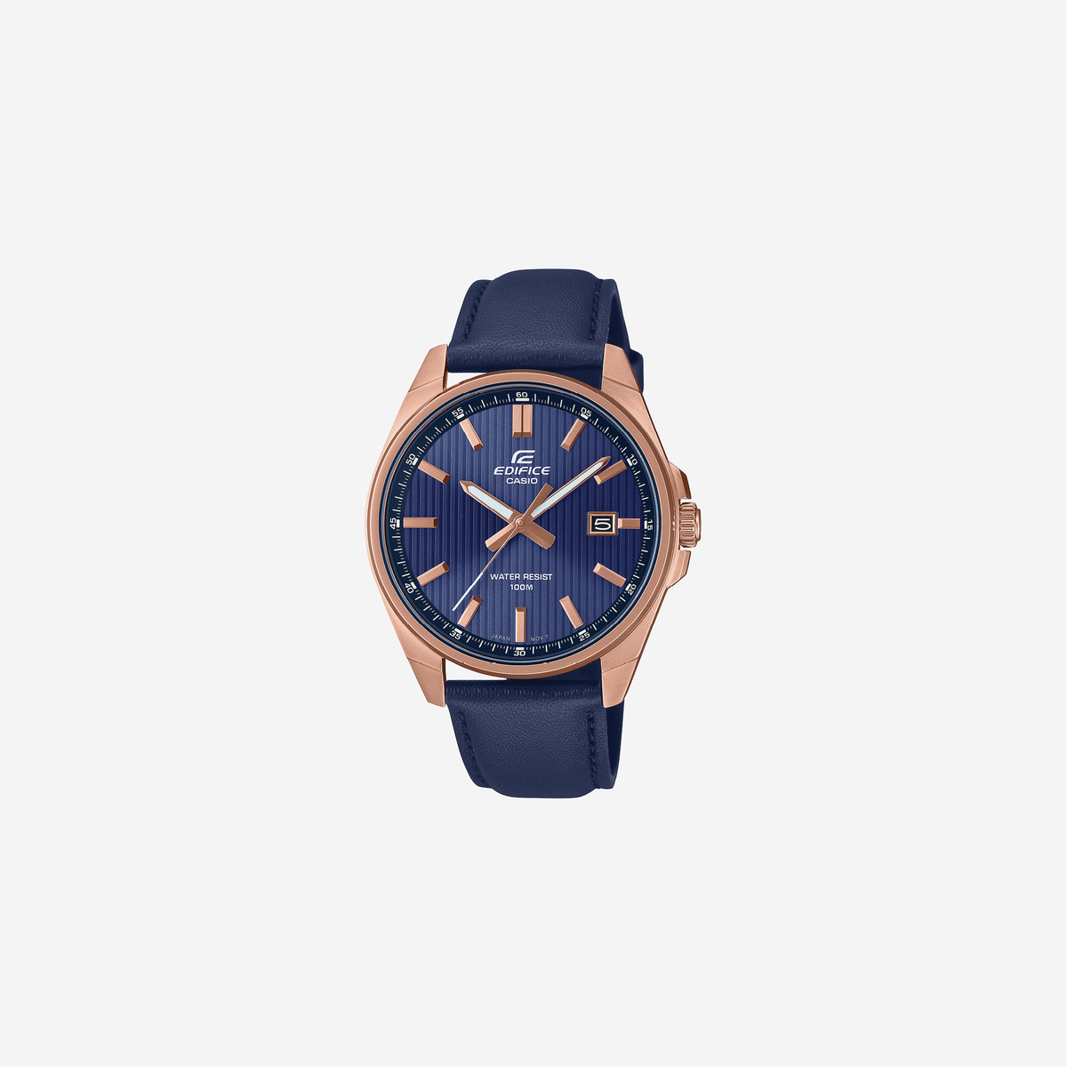 Casio Edifice EFV-150CL-2AVUDF Quartz Navy Dial Analog Leather Watch
