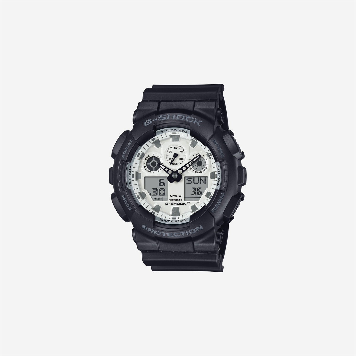 Casio G-Shock GA-100WD-1ADR Quartz White Dial Analog-Digital Resin Watch