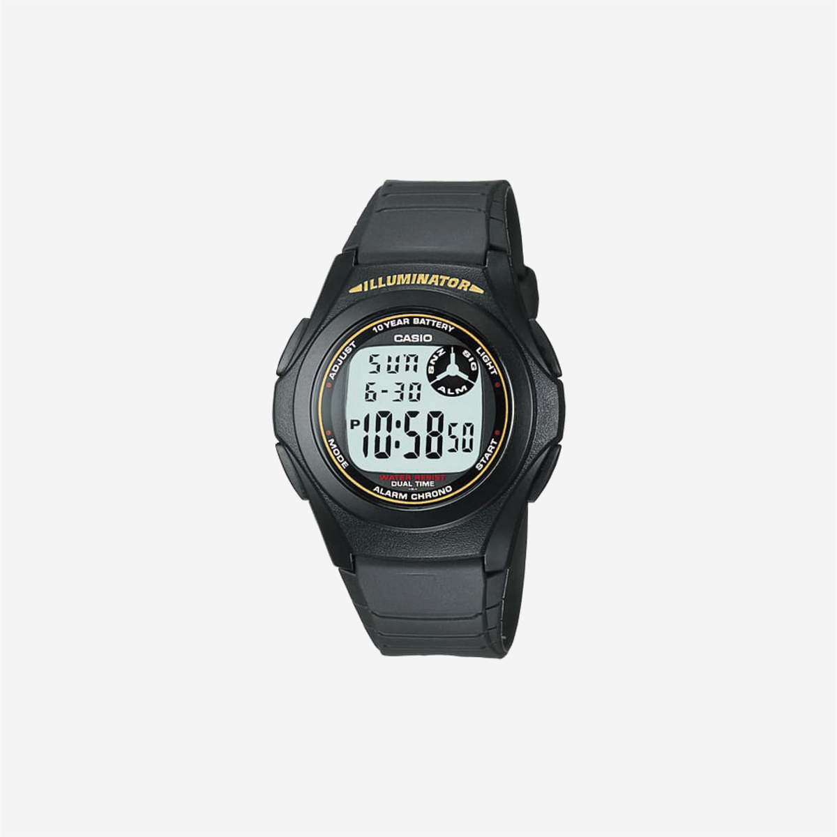 Casio Youth F-200W-9ADF Quartz Grey Dial Digital Resin Watch
