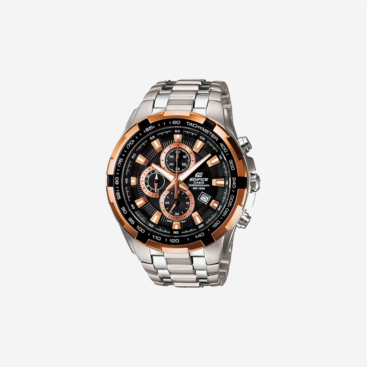 Casio Edifice EF-539D-1A5VUDF Quartz Black Dial Chronograph Stainless Steel Watch