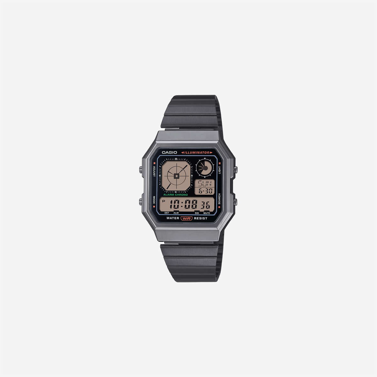Casio Vintage A130WEGG-1ADF Quartz Black Dial Digital Stainless Steel Watch