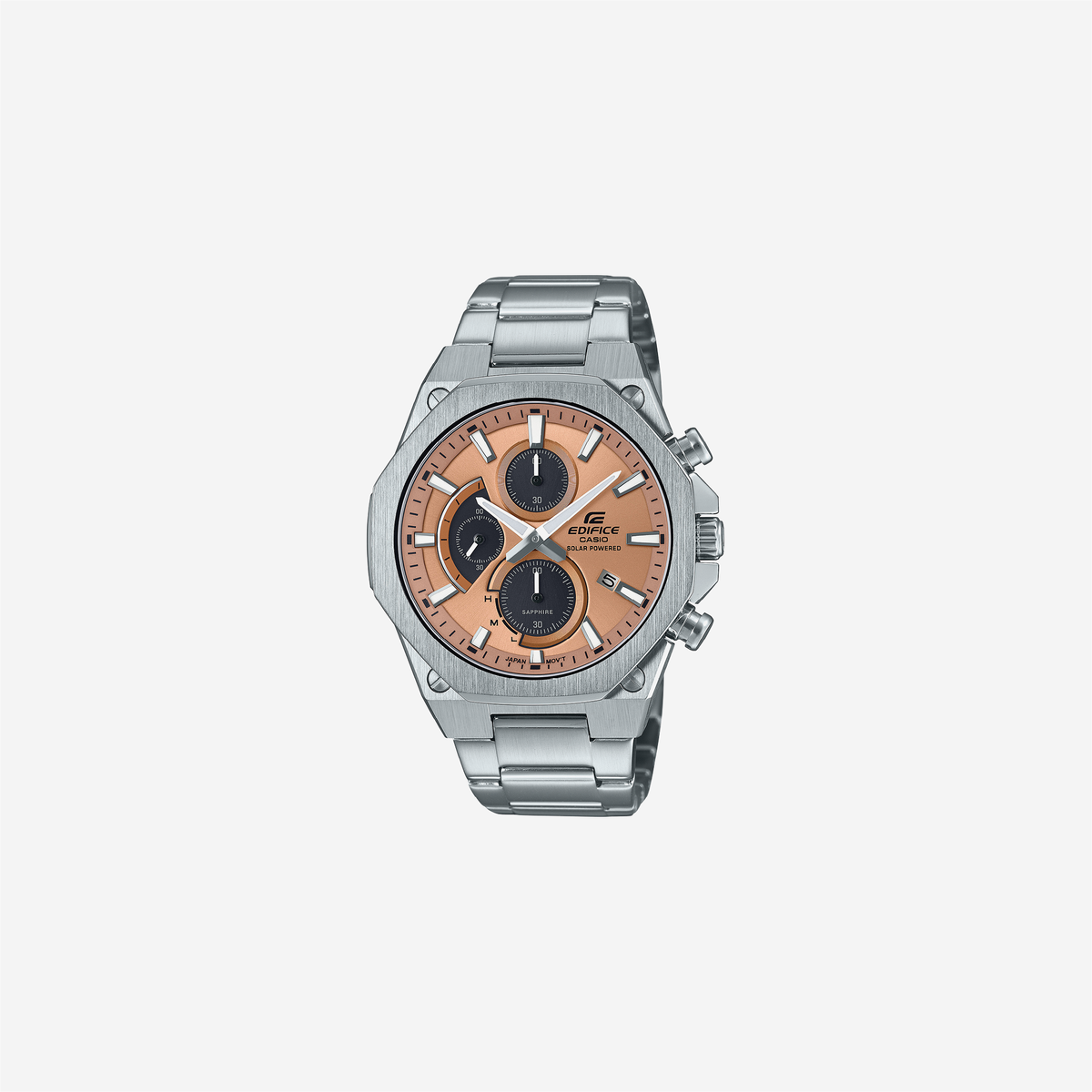 Casio Edifice EFS-S570D-5AUDF Quartz Orange Dial Chronograph Stainless Steel Watch