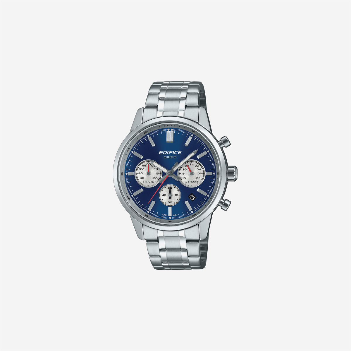 Casio Edifice EFR-575D-2ADF Quartz Blue Dial Multi-Function Stainless Steel Watch