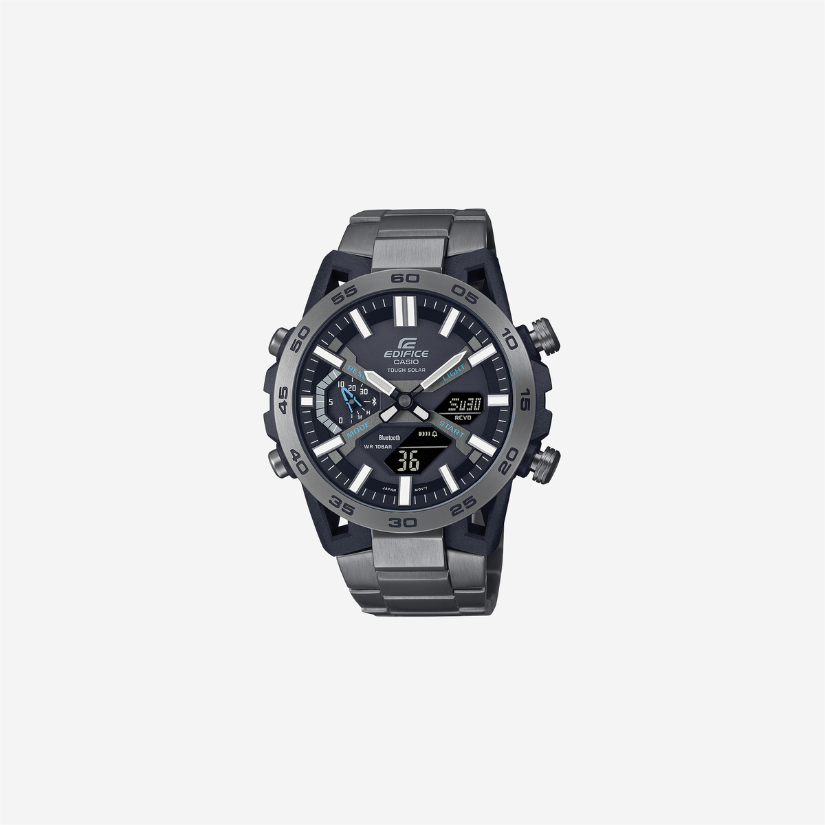 Casio Edifice ECB-2000DC-1ADF Quartz Black Dial Analog-Digital Stainless Steel Watch