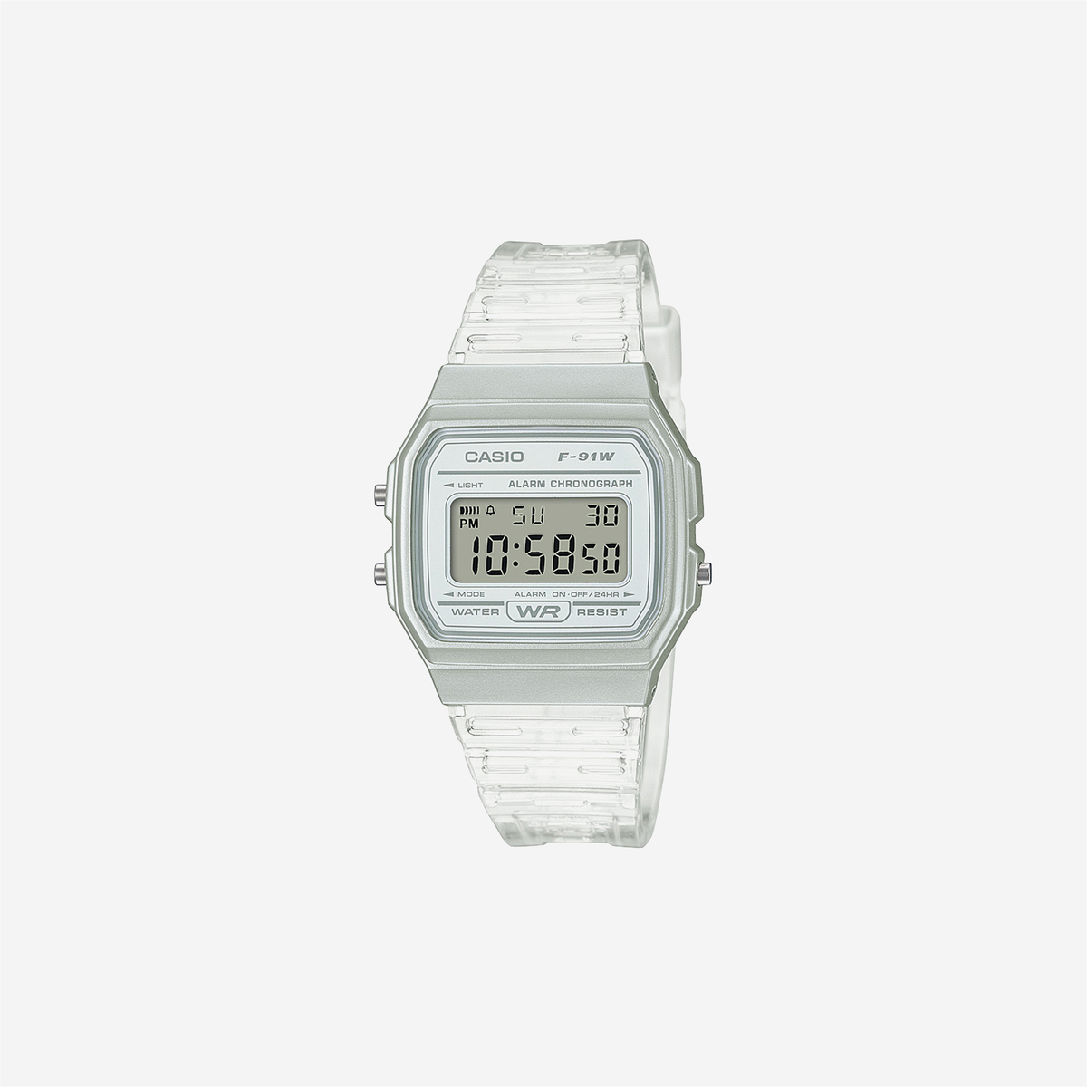 Casio F-91WS-7HDF Quartz Transparent Dial Digital Resin Watch