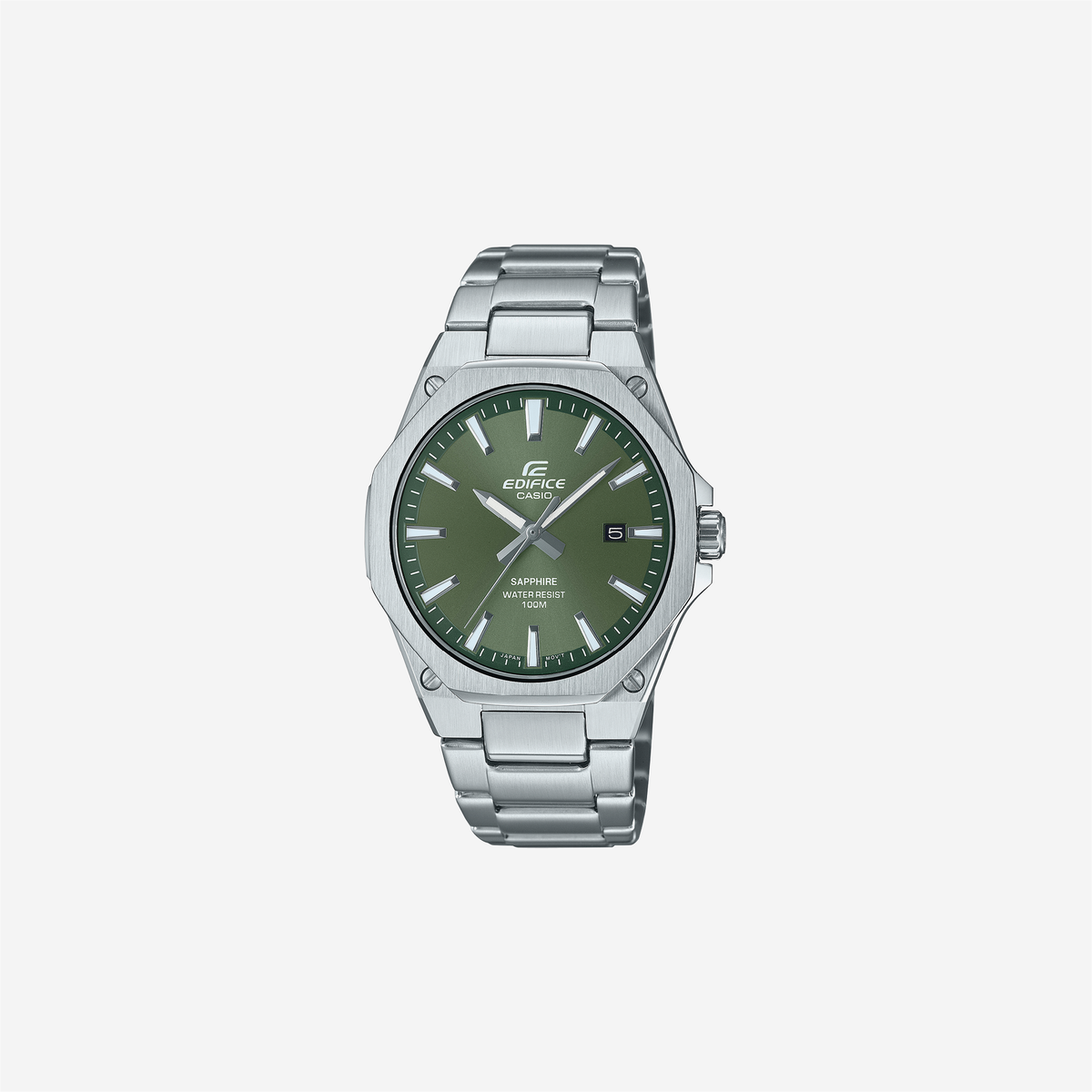 Casio Edifice EFR-S108D-3AVUDF Quartz Green Dial Analog Stainless Steel Watch