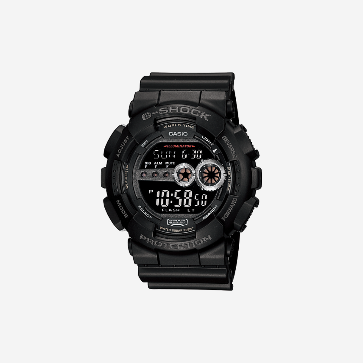 Casio Classics GD-100-1BDR Quartz Champagne Dial Digital Stainless Steel Watch