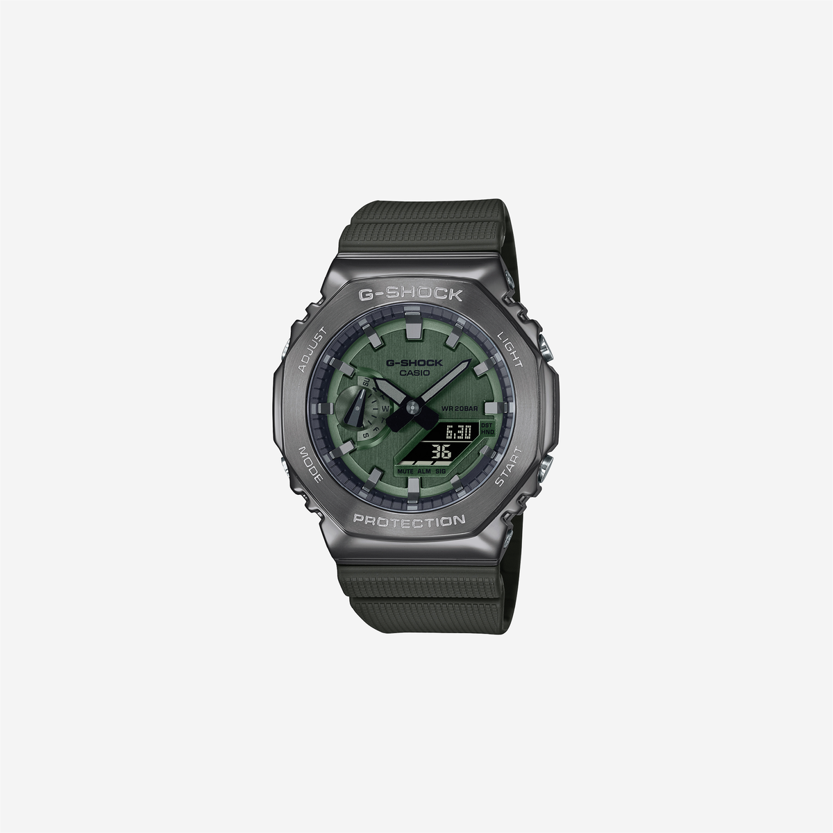 Casio G-Shock GM-2100B-3ADR Quartz Green Dial Analog-Digital Resin Watch