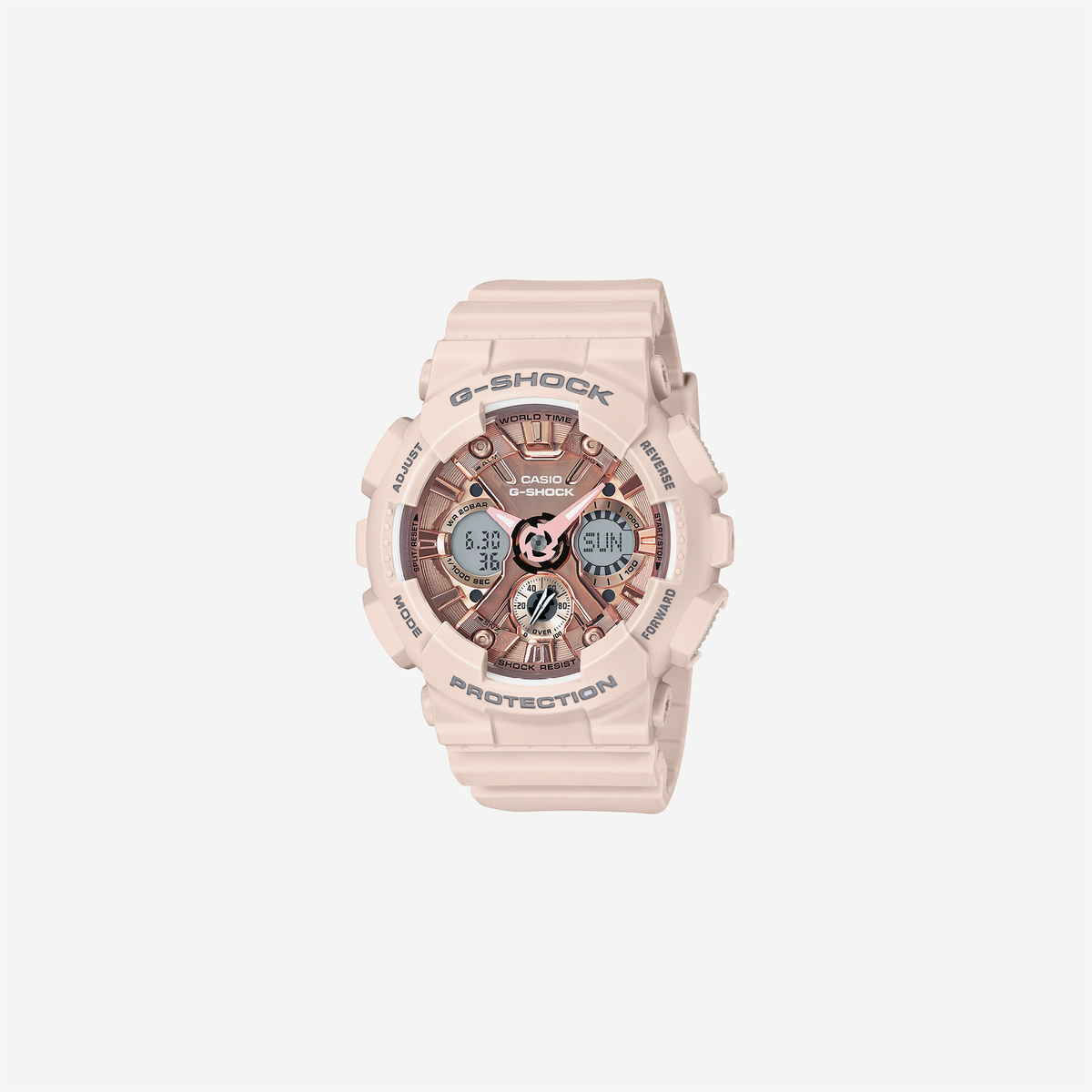 Casio G-Shock GMA-S120MF-4ADR Quartz Rose Gold Dial Analog-Digital Resin Watch