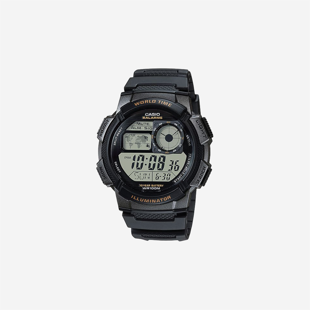 Casio Youth AE-1000W-1AVDF Quartz Black Dial Digital Resin Watch