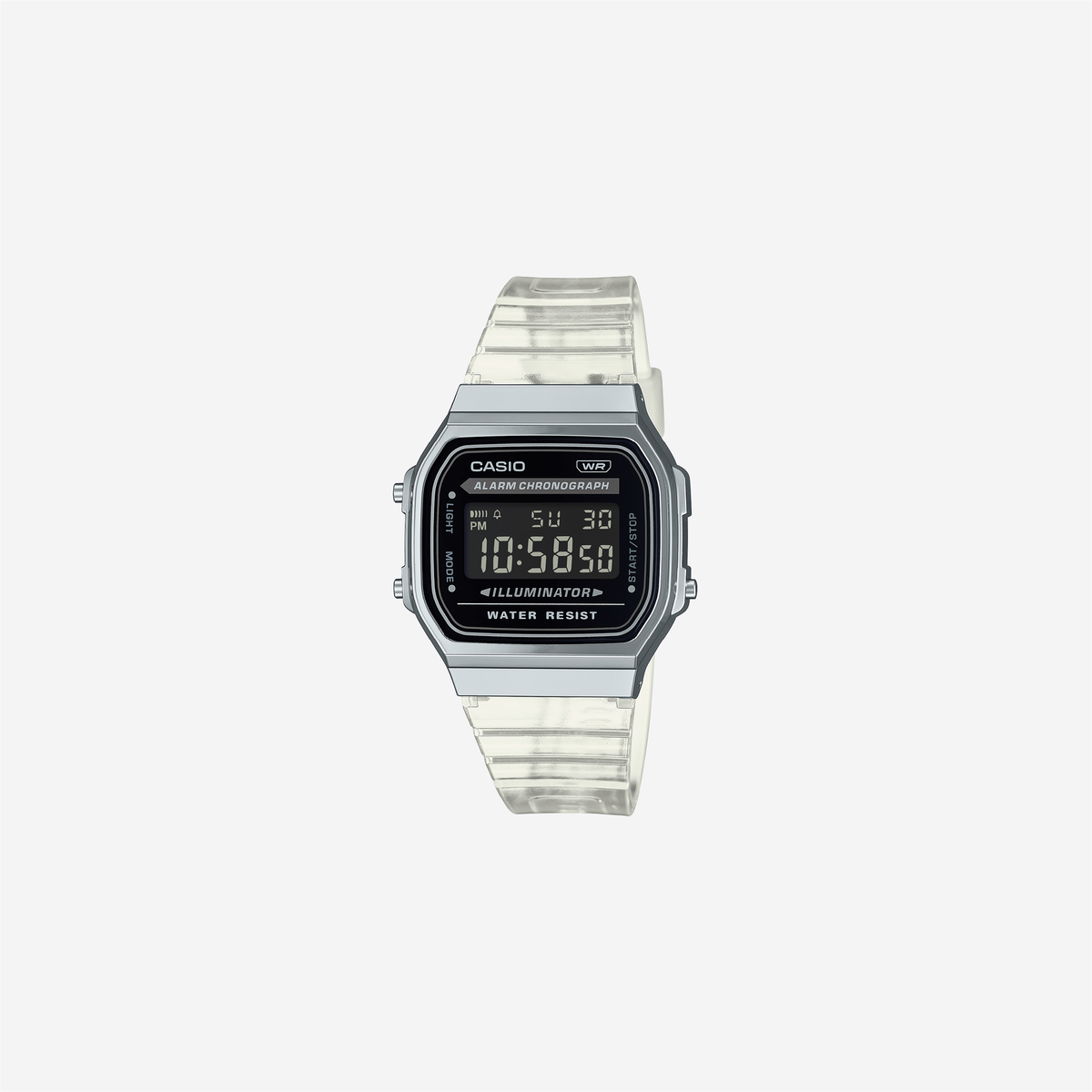 Casio Vintage A168XES-1BDF Quartz Black Dial Digital Resin Watch