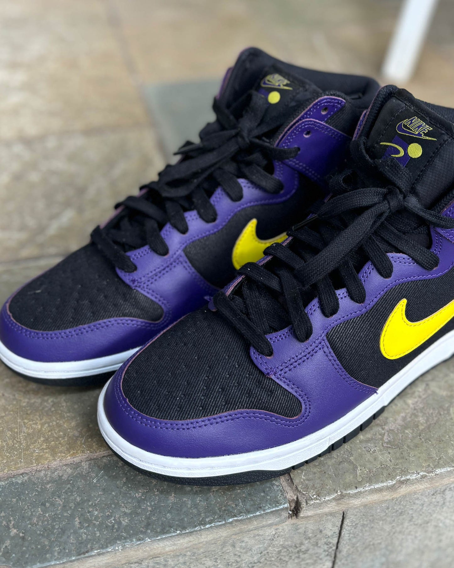 Nike Dunk Hi EMB Lakers Black  High Sneakers