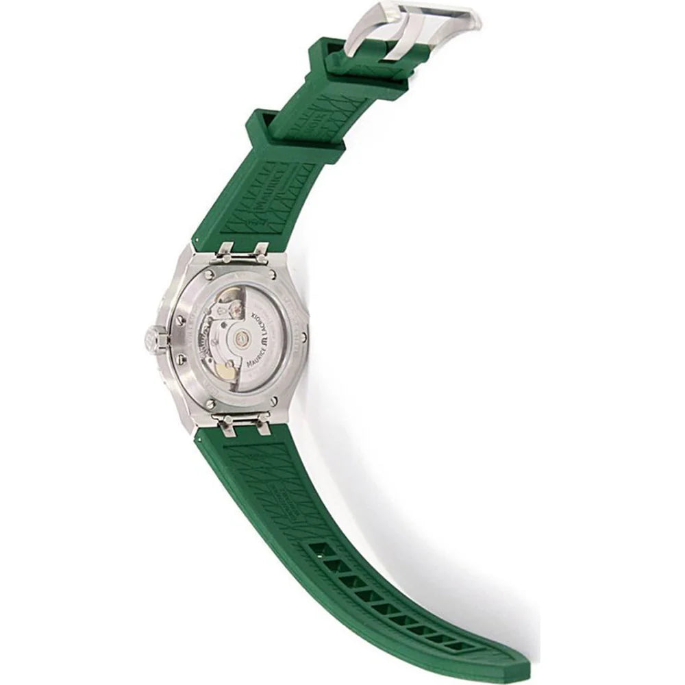 Maurice Lacroix Aikon Men's Green Dial and Green Rubber Strap Watch - AI1018-SS000-630-5