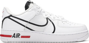 Air Force 1 React White Black Red